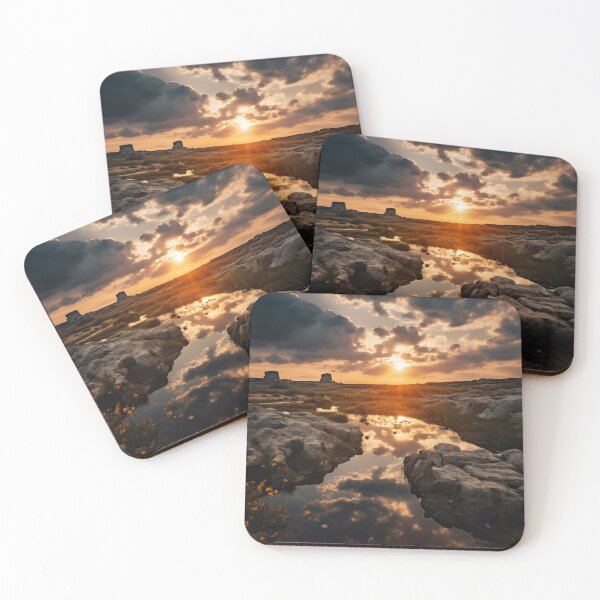 Item preview, River and rocks at sunset in long exposure - Landscape photography designed and sold by TheArtistOf2022.