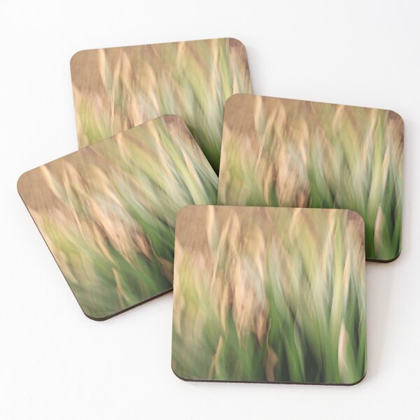Item preview, Wavy Grasses, Green on Brown designed and sold by SunlitColors.