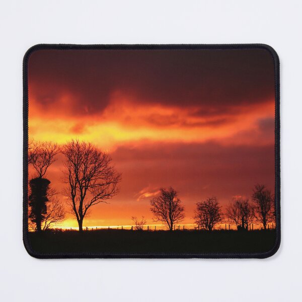 Item preview, digital photograph of dramatic Cotswold sunrise with tree silhouettes  designed and sold by SimonJohnson1.