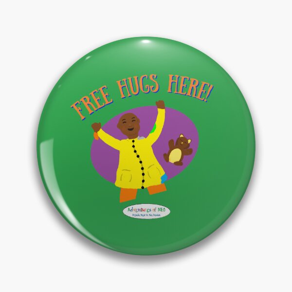 Item preview, Adventures of Neo - Free Hugs Here! (on green) designed and sold by AdventuresOfNeo.