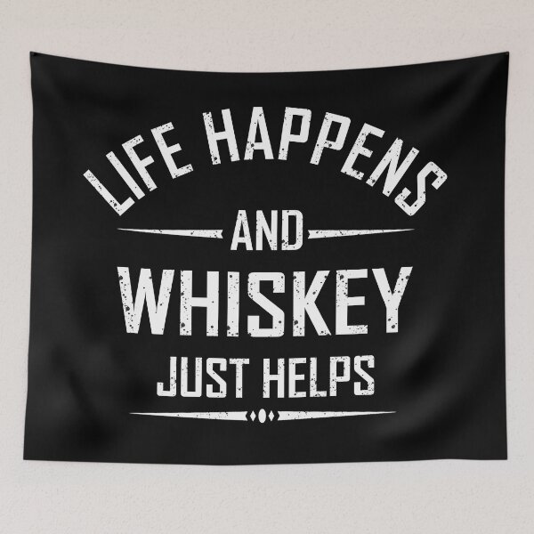 Item preview, Whiskey helps Funny drinking quote lover whisky drinker sayings jokes slogan designed and sold by Alexaltay.