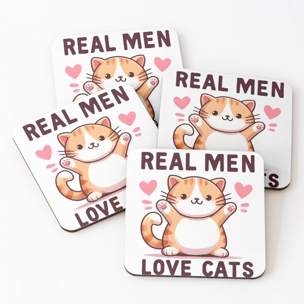 Item preview, REAL MEN LOVE CATS designed and sold by MegzDesign.