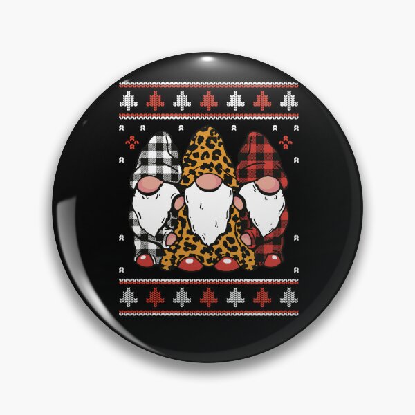 Item preview, Three Gnomes with Buffalo Plaid Pajamas & Christmas  designed and sold by DrawHandArt.