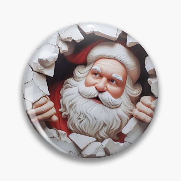 Item preview, 3D Father Christmas. Santa breaking through a wall designed and sold by SideKickCreates.