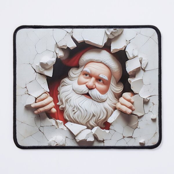 Item preview, 3D Father Christmas. Santa breaking through a wall designed and sold by SideKickCreates.