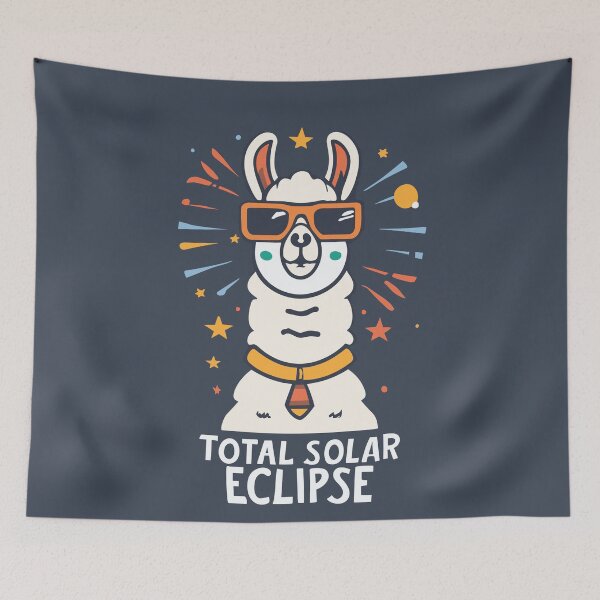 Item preview, Total Llama Eclipse: Dark Blue Delight designed and sold by EmeraldeaArt.
