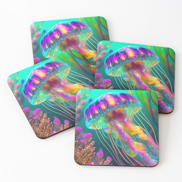 Item preview, Colorful Iridescent Jellyfish designed and sold by JohnXD247.