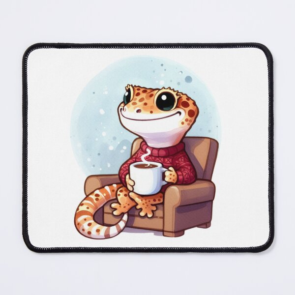 Item preview, Little gecko drinkig coffee in the morning. designed and sold by digitaldraw4you.