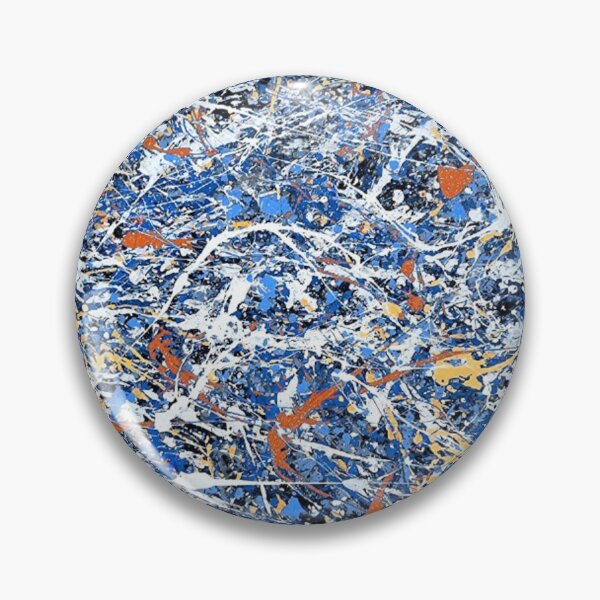 Item preview, Abstract Jackson Pollock Painting Original Art ,artwork by Jackson Pollock, red, yellow, blue, black designed and sold by Amy-Hamilton.