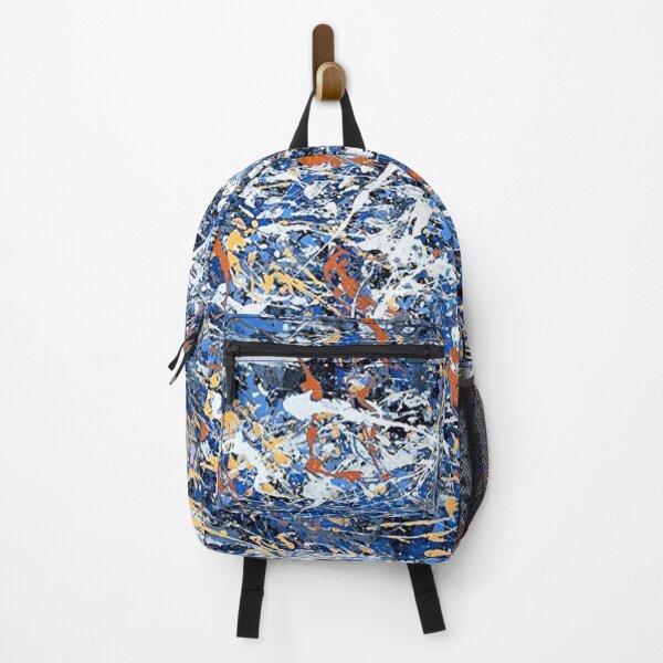 Item preview, Abstract Jackson Pollock Painting Original Art ,artwork by Jackson Pollock, red, yellow, blue, black designed and sold by Amy-Hamilton.