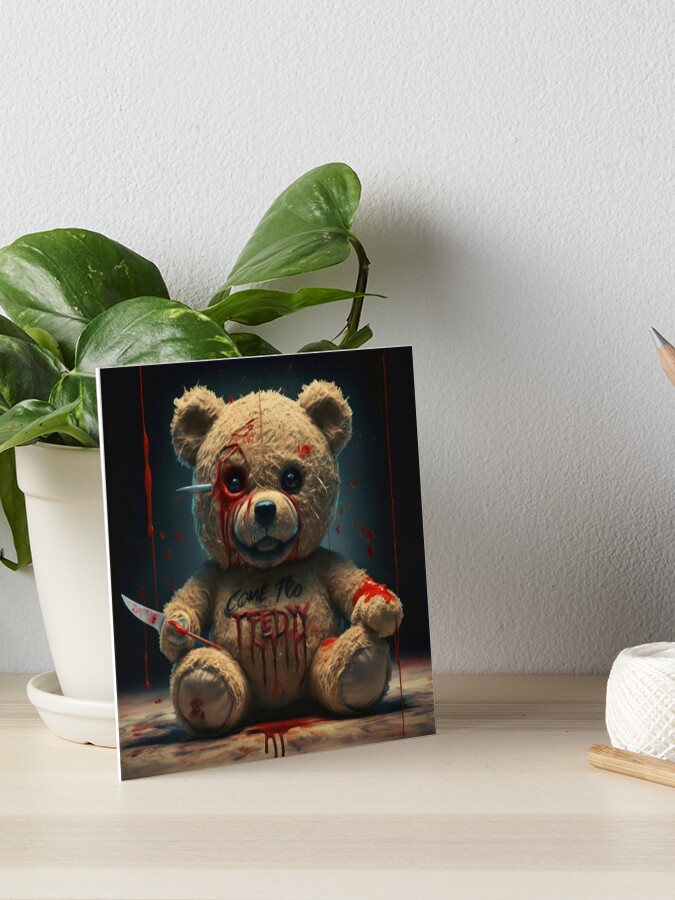 Galeriedruck for Sale mit BOSER TEDDYBAR mit Messer. Gruseliger Teddybar mit finsterer Wendung. Huten Sie sich vor den Kuscheln der Dunkelheit. Boser Teddybar entfesselt. FUNF NACHTE BEI FREDDY FNAF. ...