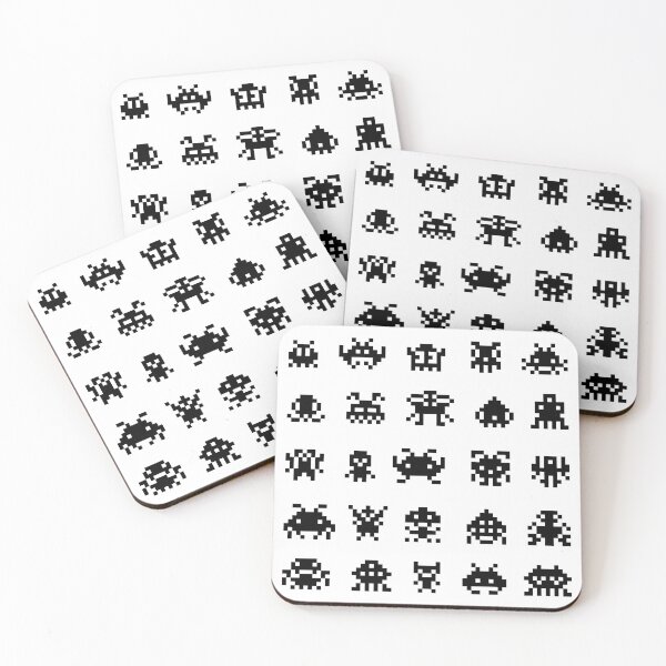 Item preview, Space Invaders Patterns 8 Bit designed and sold by LeGrizou.