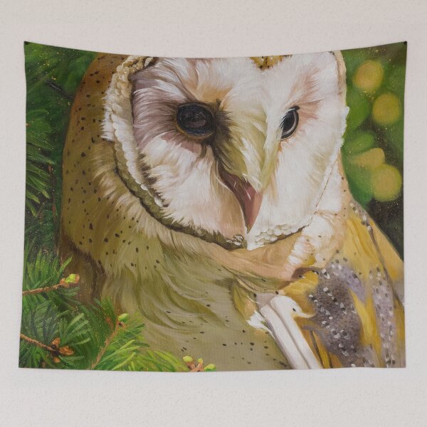 Item preview, Oil painting barn owl designed and sold by Yue Zeng Art Studio.