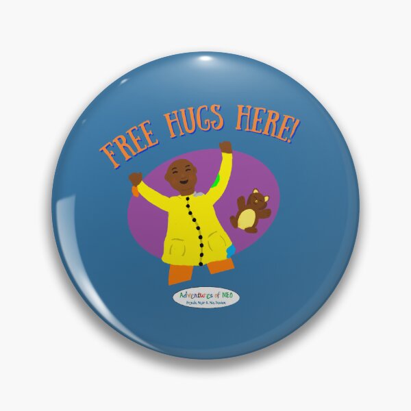 Item preview, Adventures of Neo - Free Hugs Here! (on blue) designed and sold by AdventuresOfNeo.