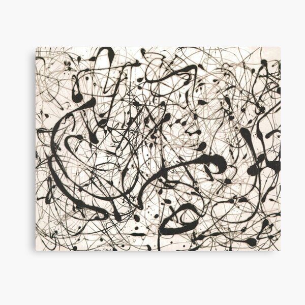 Item preview, Abstract Jackson Pollock Painting Original Art ,artwork by Jackson Pollock, red, yellow, blue, black designed and sold by Amy-Hamilton.