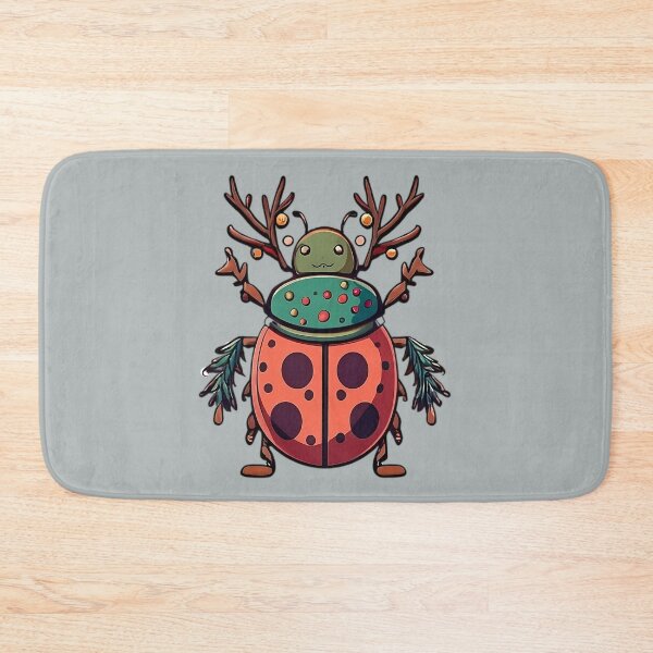 Item preview, Christmas Reindeer Beetle Ladybird with Antlers designed and sold by LumberEchoArts.