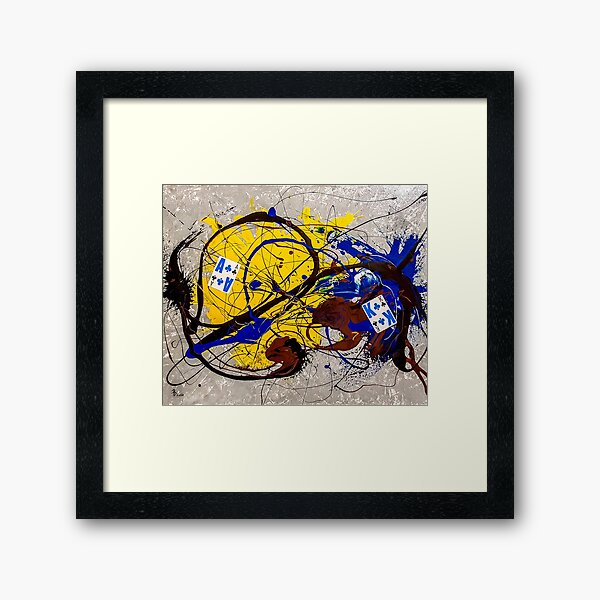 Item preview, Abstract Jackson Pollock Painting Original Art ,artwork by Jackson Pollock, red, yellow, blue, black designed and sold by Amy-Hamilton.