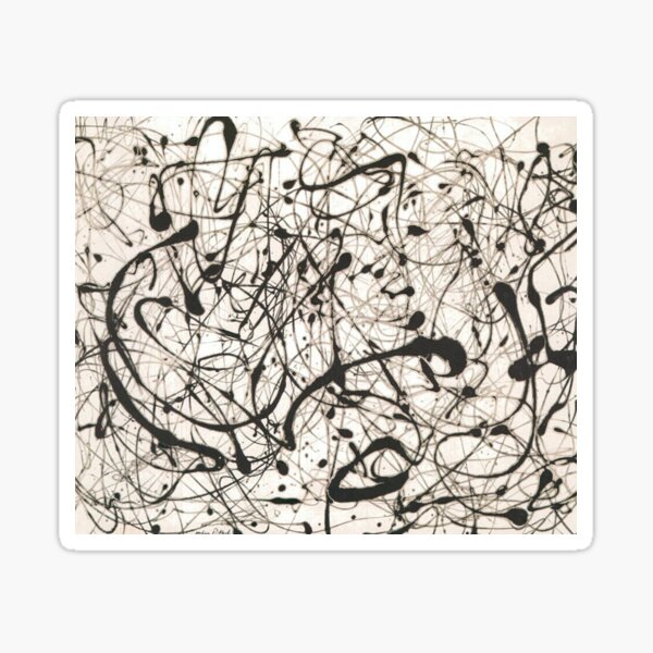 Item preview, Abstract Jackson Pollock Painting Original Art ,artwork by Jackson Pollock, red, yellow, blue, black designed and sold by Amy-Hamilton.