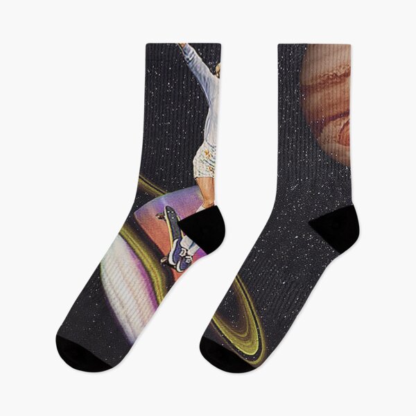 Item preview, Intergalactic Hang Ten - skateboarding on a planet collage designed and sold by linzsepe.