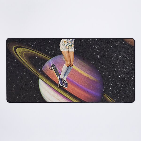 Item preview, Intergalactic Hang Ten - skateboarding on a planet collage designed and sold by linzsepe.