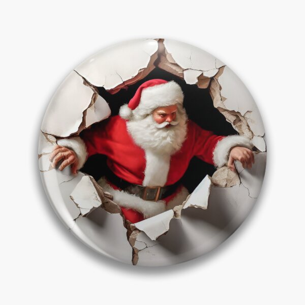 Item preview, 3D Father Christmas. Santa breaking through a wall designed and sold by SideKickCreates.