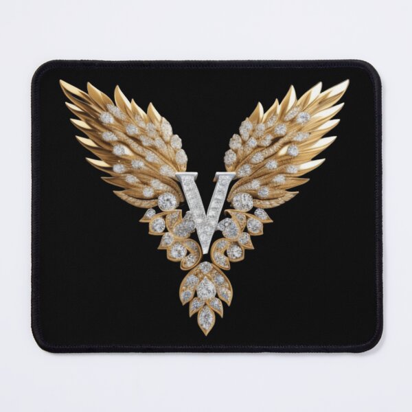 Item preview, Gold and diamonds letter V designed and sold by Roxburylane.