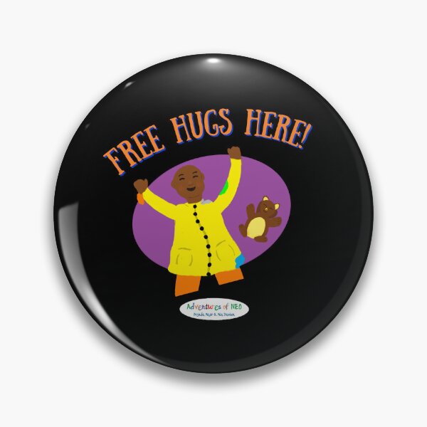 Item preview, Adventures of Neo - Free Hugs Here! (on black) designed and sold by AdventuresOfNeo.