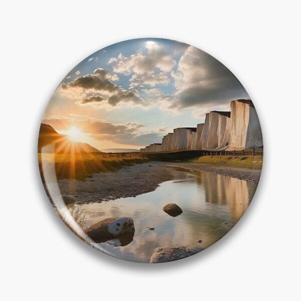 Item preview, The UK Seven Sisters cliffs at sunrise landscape - Landscape photography designed and sold by TheArtistOf2022.