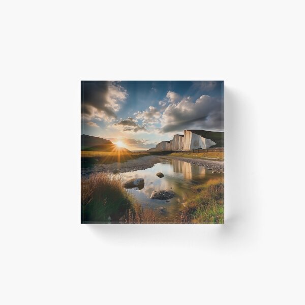 Item preview, The UK Seven Sisters cliffs at sunrise landscape - Landscape photography designed and sold by TheArtistOf2022.