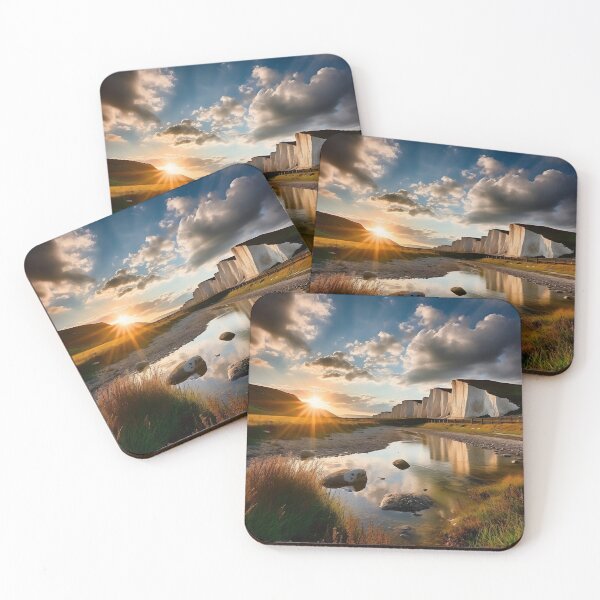 Item preview, The UK Seven Sisters cliffs at sunrise landscape - Landscape photography designed and sold by TheArtistOf2022.