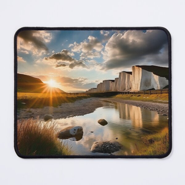 Item preview, The UK Seven Sisters cliffs at sunrise landscape - Landscape photography designed and sold by TheArtistOf2022.