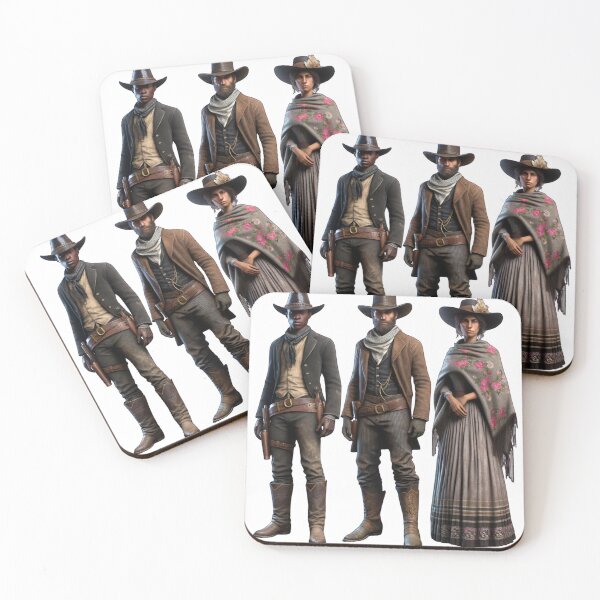 Item preview, Black Cowboy White Cowboy and Lady in the Old Wild West designed and sold by kylmllr101684.