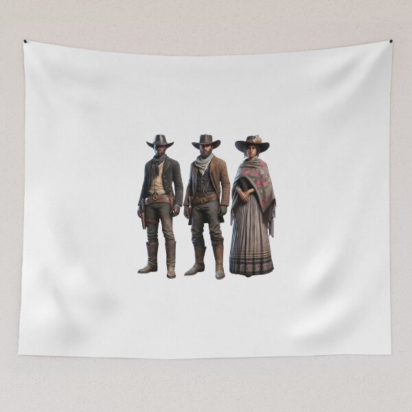 Item preview, Black Cowboy White Cowboy and Lady in the Old Wild West designed and sold by kylmllr101684.