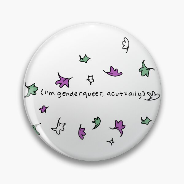 Item preview, I'm genderqueer, actually designed and sold by eden-icarus.
