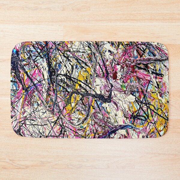 Item preview, Abstract Jackson Pollock Painting Original Art ,artwork by Jackson Pollock, red, yellow, blue, black designed and sold by Amy-Hamilton.