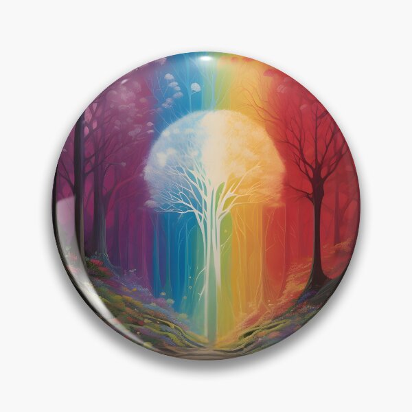 Item preview, Bioluminescent Mirage: Forest's Reflective Rainbow designed and sold by AI-Only Creations.
