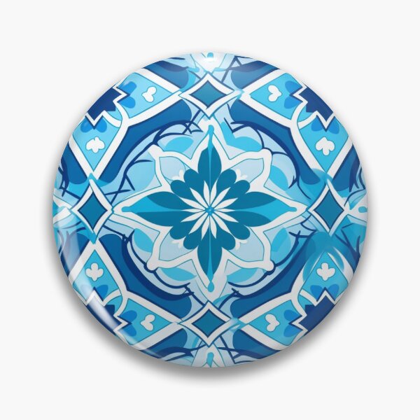 Item preview, Blue mosaic pattern like the Alhambra designed and sold by TheMoxieHouse.