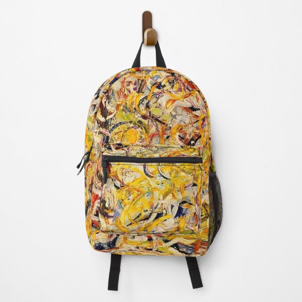 Item preview, Abstract Jackson Pollock Painting Original Art ,artwork by Jackson Pollock, red, yellow, blue, black designed and sold by Amy-Hamilton.