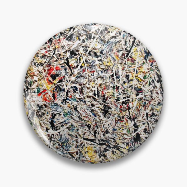 Item preview, Abstract Jackson Pollock Painting Original Art ,artwork by Jackson Pollock, red, yellow, blue, black designed and sold by Amy-Hamilton.