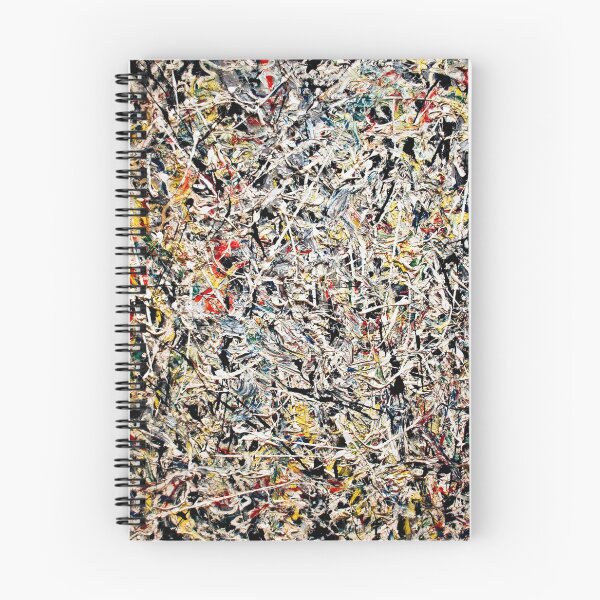Item preview, Abstract Jackson Pollock Painting Original Art ,artwork by Jackson Pollock, red, yellow, blue, black designed and sold by Amy-Hamilton.
