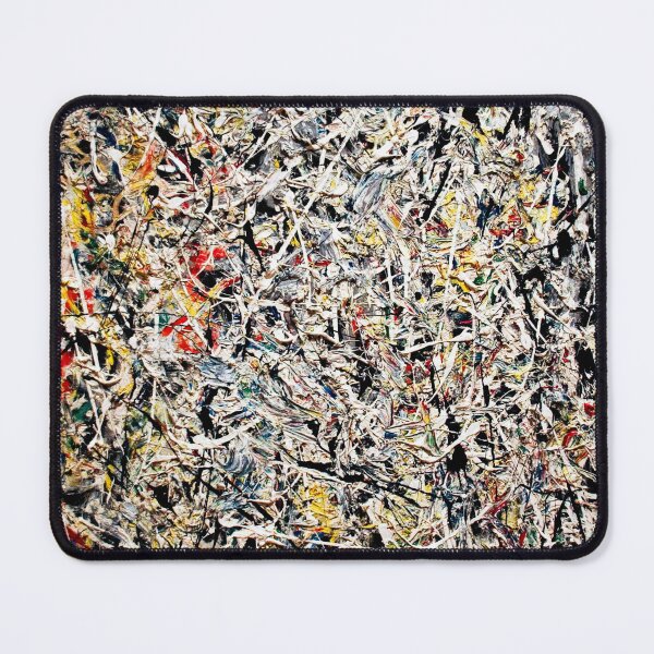Item preview, Abstract Jackson Pollock Painting Original Art ,artwork by Jackson Pollock, red, yellow, blue, black designed and sold by Amy-Hamilton.