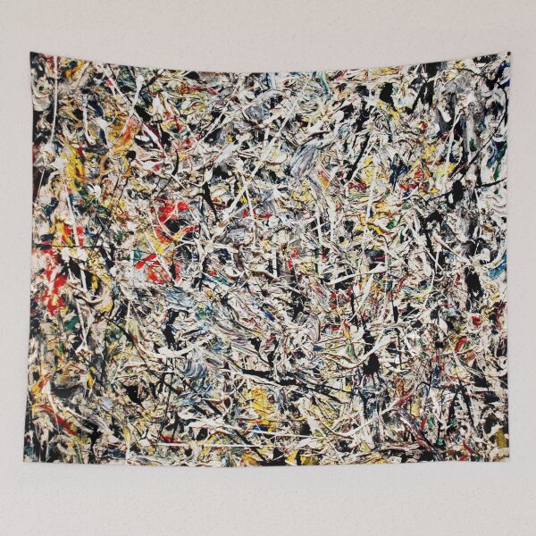 Item preview, Abstract Jackson Pollock Painting Original Art ,artwork by Jackson Pollock, red, yellow, blue, black designed and sold by Amy-Hamilton.