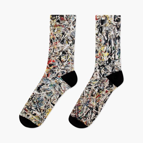 Item preview, Abstract Jackson Pollock Painting Original Art ,artwork by Jackson Pollock, red, yellow, blue, black designed and sold by Amy-Hamilton.