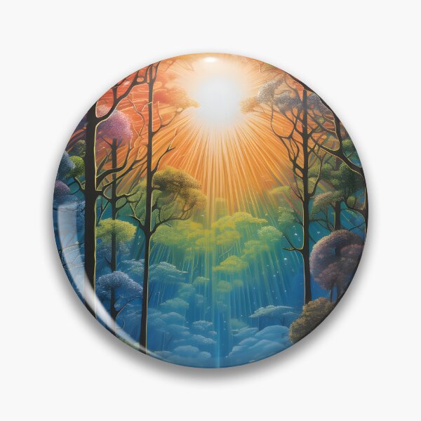 Item preview, Enigmatic Prism: Forest's Luminescent Reflections designed and sold by AI-Only Creations.