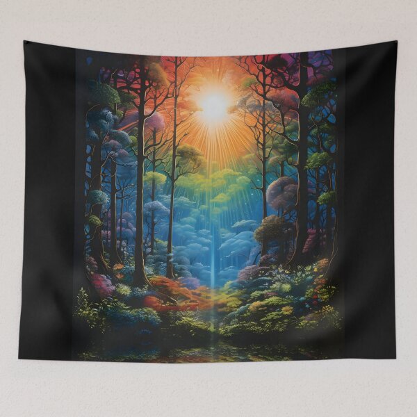 Item preview, Enigmatic Prism: Forest's Luminescent Reflections designed and sold by AI-Only Creations.