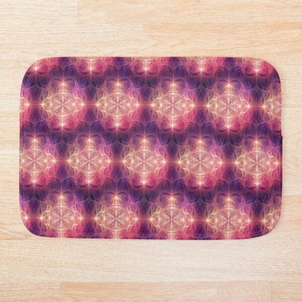 Item preview, Flower of Life - Sacred Geometry Pattern: Radiant Harmony in Yellow, Pink, and Purple Hues designed and sold by LunarisPlexus.