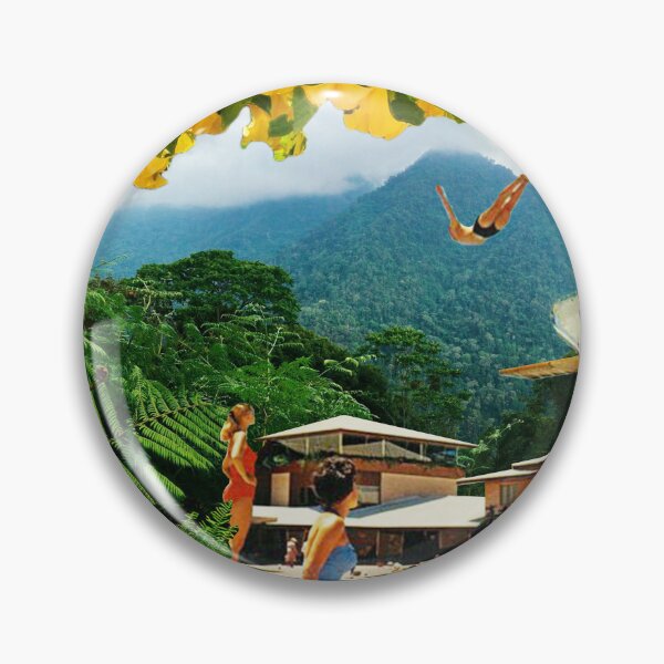 Item preview, Jungle Plunge - diving in the jungle beneath yellow flowers designed and sold by linzsepe.