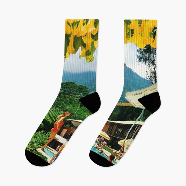 Item preview, Jungle Plunge - diving in the jungle beneath yellow flowers designed and sold by linzsepe.