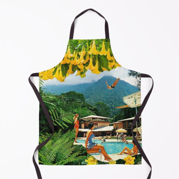 Item preview, Jungle Plunge - diving in the jungle beneath yellow flowers designed and sold by linzsepe.