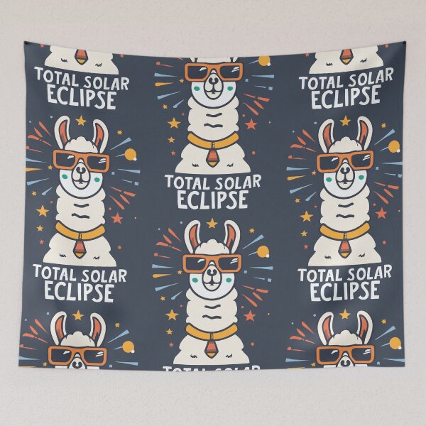 Item preview, Total Solar Eclipse Llama Style designed and sold by EmeraldeaArt.